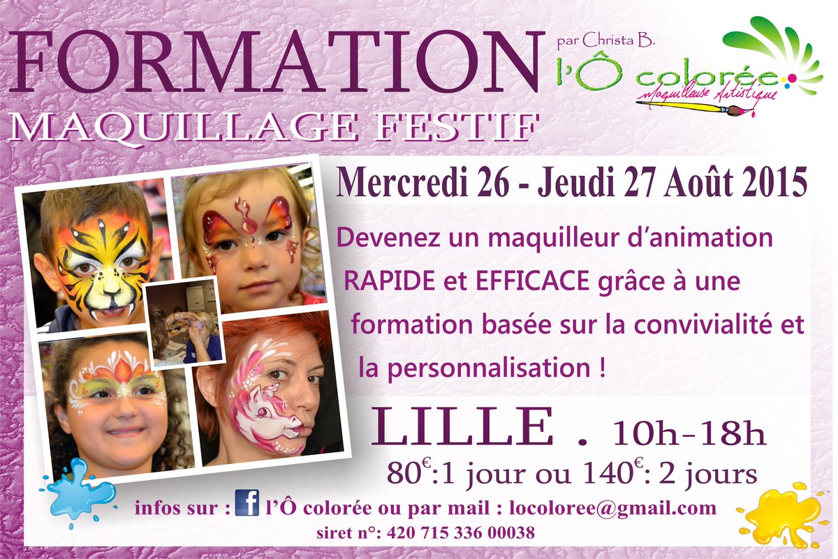 Locoloree's tweet photo. je donne une formation maquillage festif sur #lille  en août 
#formation #stage #facepainting #grimage #maquillage http://t.co/mc8JPp6ytM