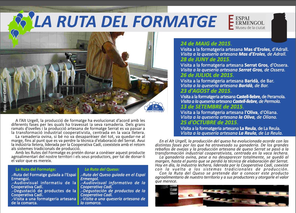 alturgelltur's tweet image. #Rutesguides #laseu i #alturgell diumenge 28 visita #Formatgeria @serratgros #ossera, apunteu-vos-hi