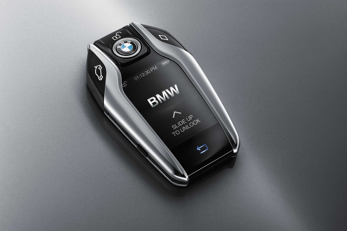 Check vehicle info &amp; control functions with the BMW display key, in the all-new #BMW #7series. #drivingluxury