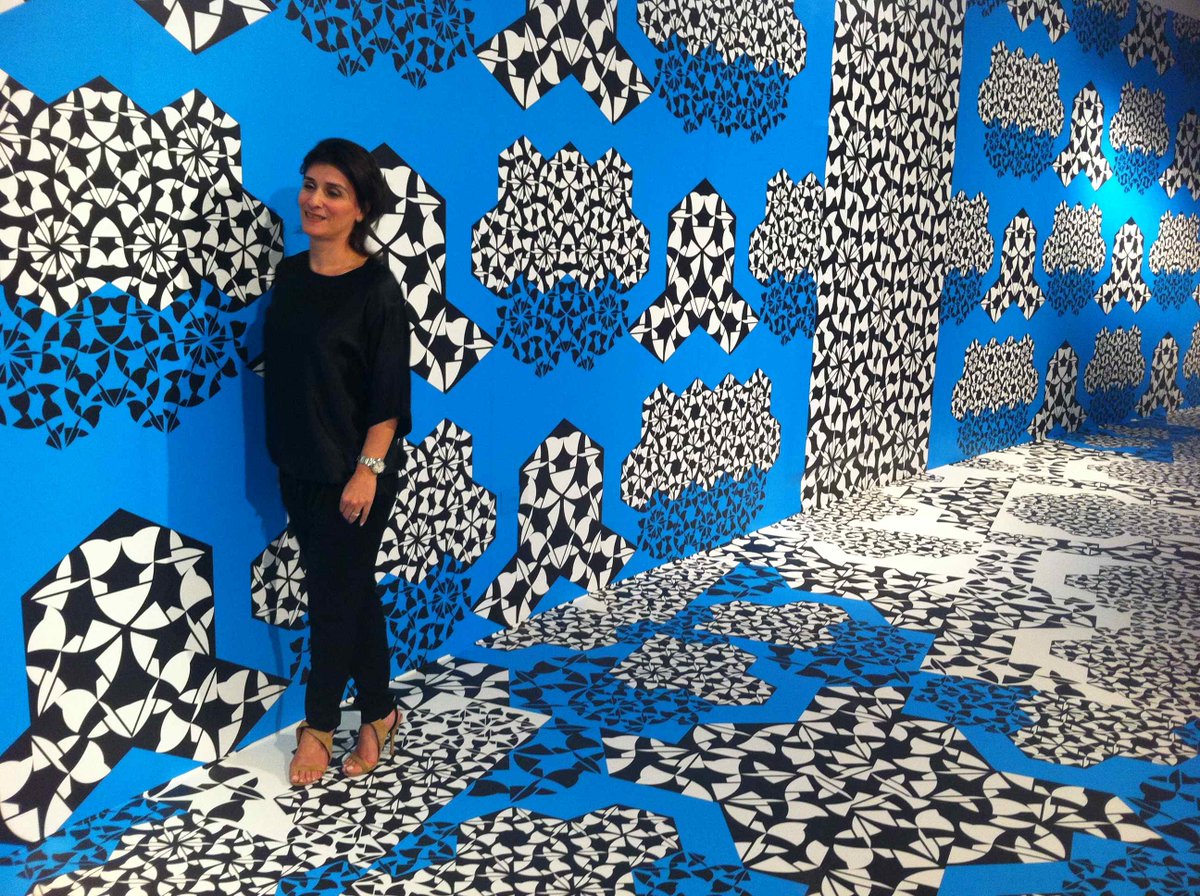 HalaGebran's tweet photo. #gardenafter immersive installation by Jamal Tayara-Baroudy. A haven of #optical #geometry. must-see @1971designspace http://t.co/8psqmSyRqB