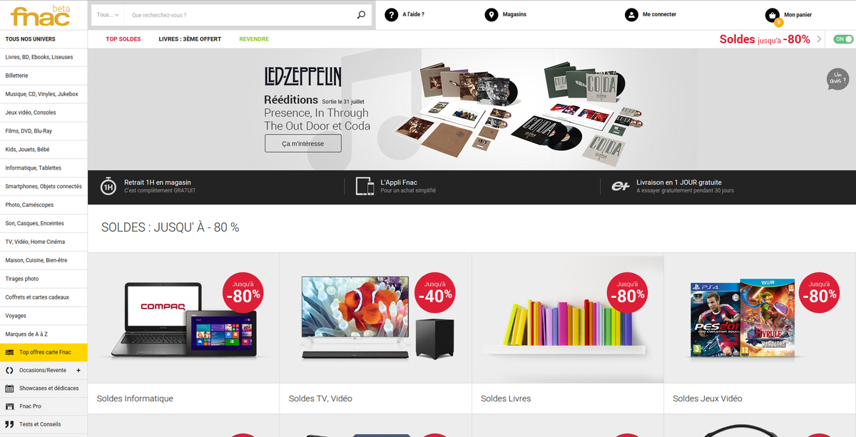 renodol's tweet photo. Version #beta du nouveau site la @Fnac ouvert qu'à certains visiteurs #ux #digital http://t.co/PnANXN1Al5