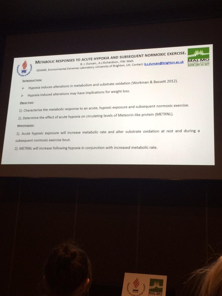 iamolivergibson's tweet photo. Nice novel data by @benedictduncan describing changes in post exercise #metabolism & #METRNL following #hypoxia http://t.co/Bn108bkavf