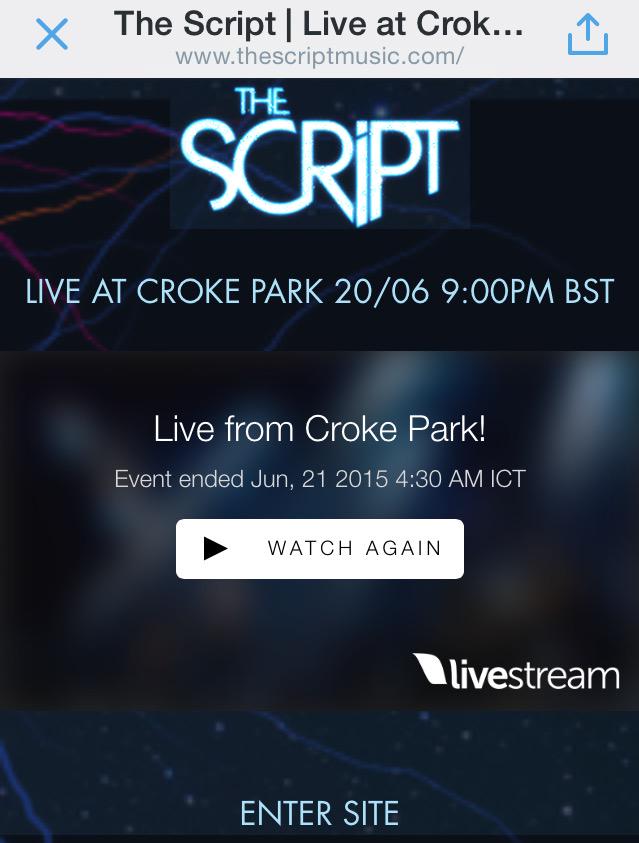 TheScriptTH's tweet photo. ชม#TheScriptCrokePark ย้อนหลังได้ทางลิ้งค์เลยนะ 😄
http://t.co/lJtAVFtdPR
#TheScriptNSWSTour #thescriptthai #thaIrish http://t.co/bvfOM2kCHJ