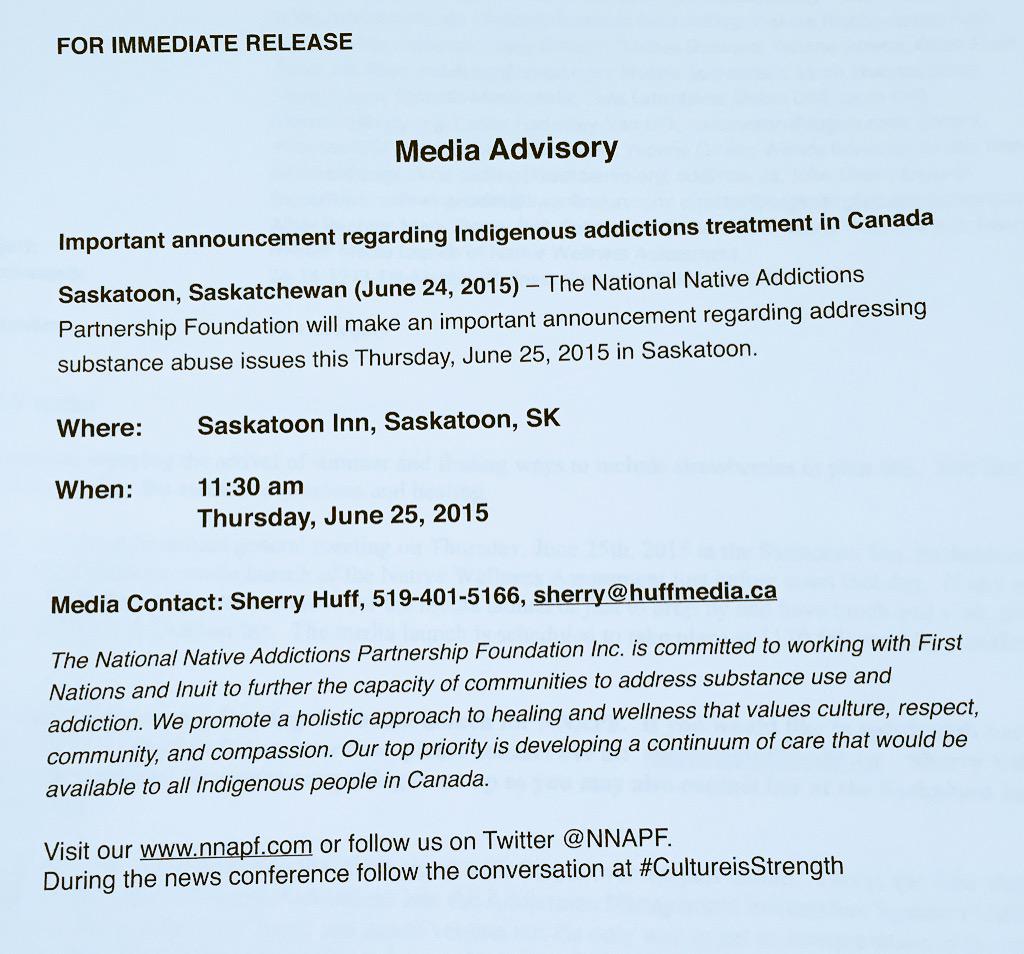 ColleenAnneDell's tweet photo. Releasing the CIHR-funded Culture as Intervention project findings today! #CultureIsStrength http://t.co/GS41ZyTAk9