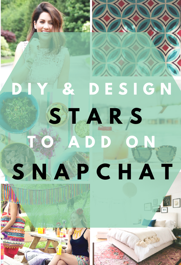 hgtvdecorating's tweet photo. We have 6 must-add design &amp; #DIY @snapchat accounts including @jillianharris &amp; @dominomag >> http://t.co/FnVOcCV0vN http://t.co/vj4TXNRRKE
