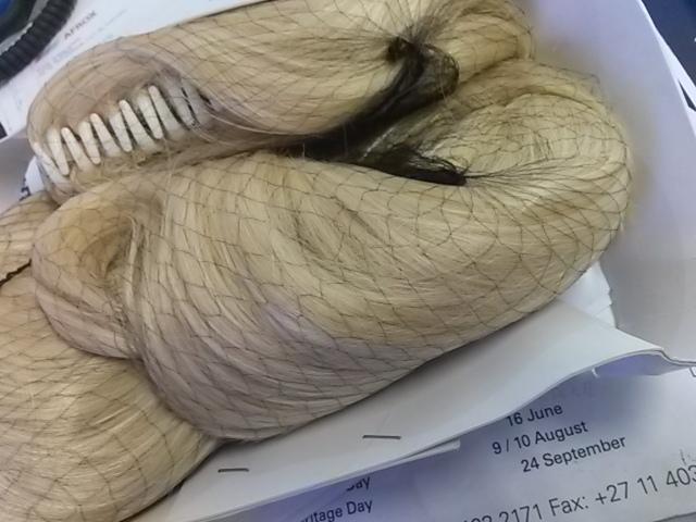 Michiko_SA_'s tweet photo. Harley wig arrived! 3 weeks late, but in time for Geekfest! http://t.co/bGzhAJK5MO