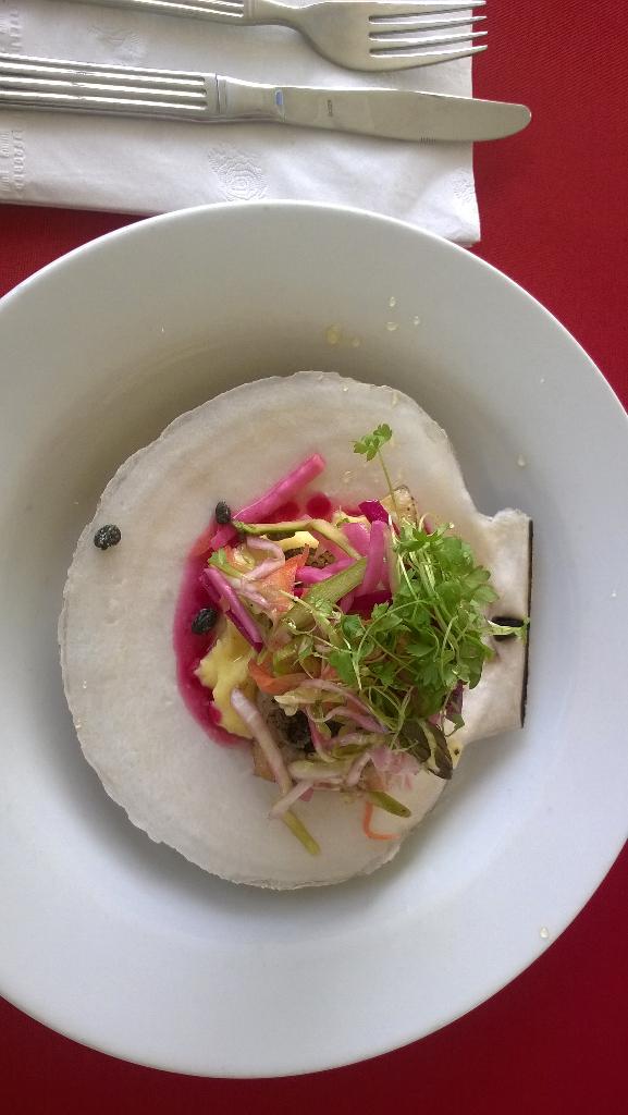 SustainableFare's tweet photo. First dish of the #njseafoodchallenge looking good http://t.co/gjqFv9a6lE