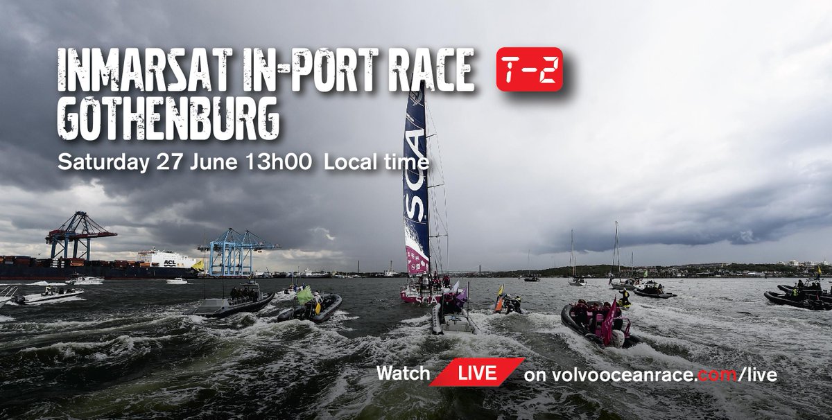It's getting closer. Watch the 'Inmarsat In-Port Race' live, June 27, at 13.00 local, on bit.ly/gothenburg_live! #VOR