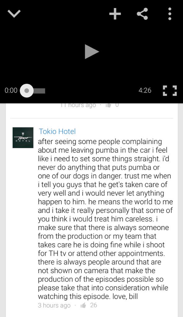 TokioHotelFans's tweet photo. NEW! Bill left a comment on Tokio Hotel TV EP: http://t.co/rlQ7qUzb2Y