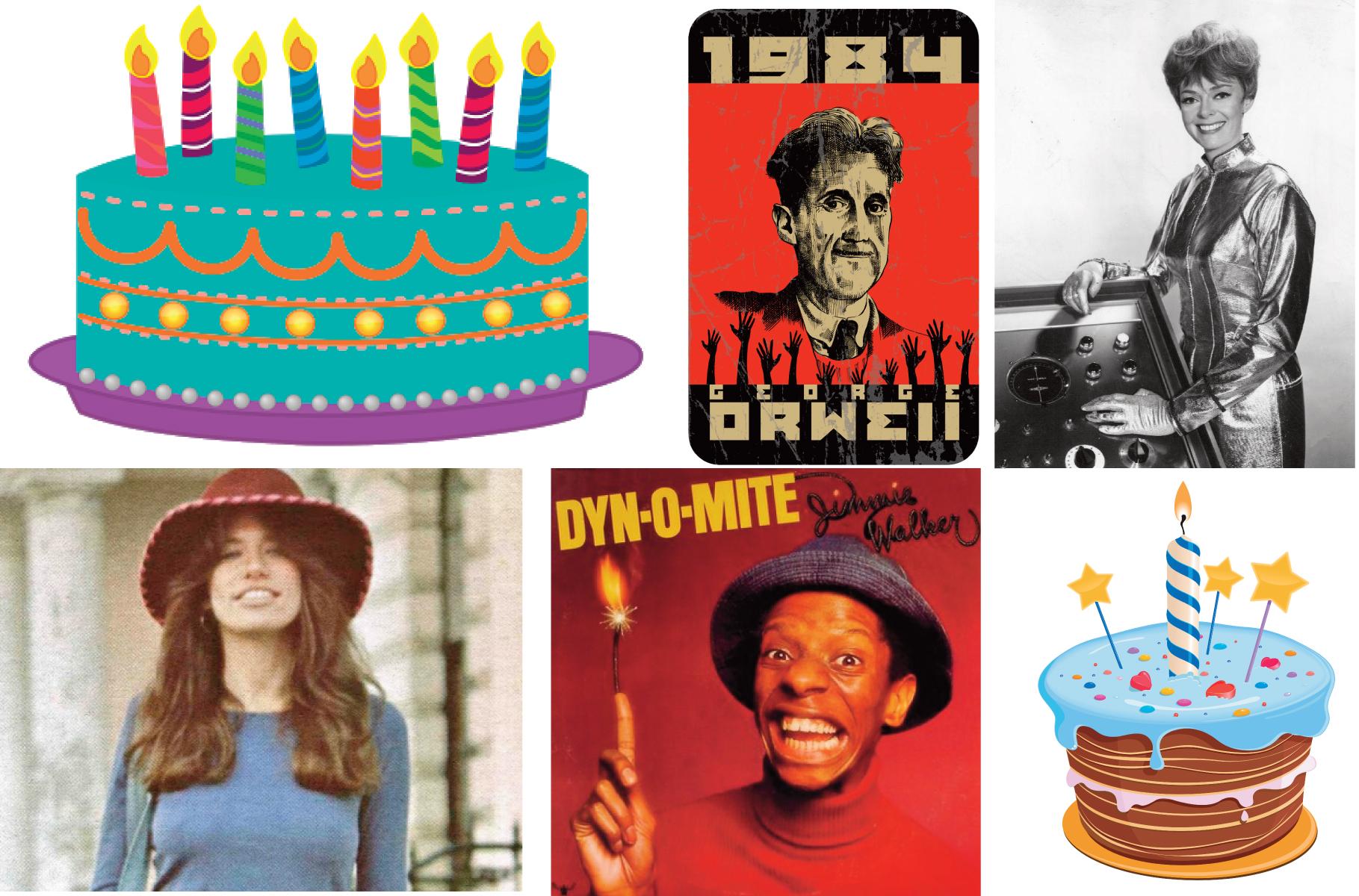 Happy Birthday to George Orwell, June Lockhart, Carly Simon and Jimmy Walker! 