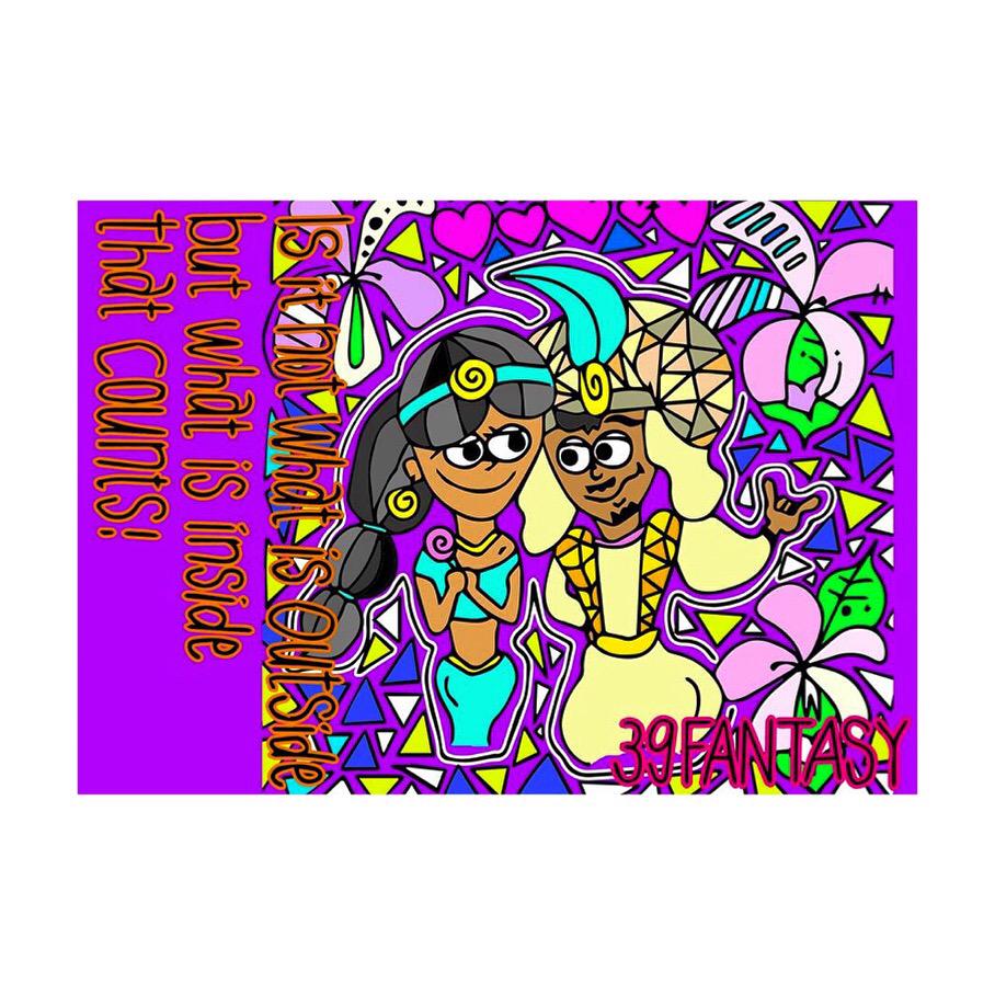 _39Fantasy's tweet photo. It is not what is outside, but what is inside that counts! 💜💓💭🐒🌙

大事なのは外見じゃない、中身だ。

#39fantasy #Disney #Aladdin #楽描 http://t.co/NqFsXmXo3Y
