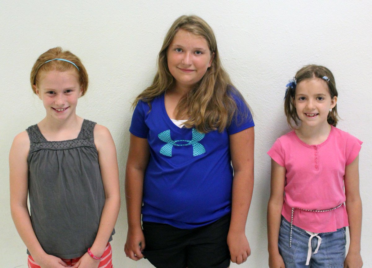 Congrats Katie Everett (gr. 5) Emma Braley (gr.4) &amp; Lucia Bigelow (gr.3) - this year's MED winners of the Hay Award
