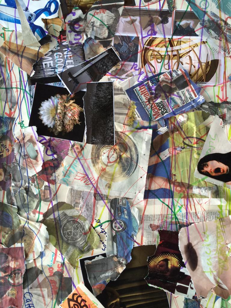 CSGArt's tweet photo. Great taster days this week with our local schools making a giant collaborative collage of connections! http://t.co/R37wdxsPSc
