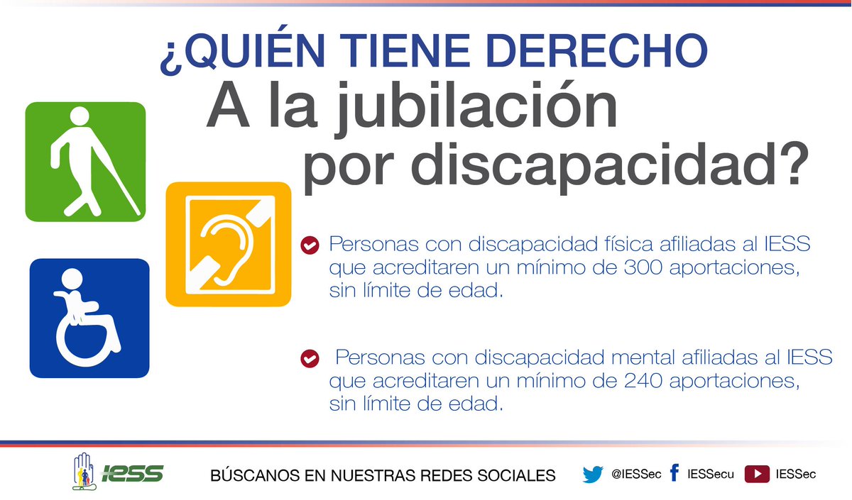 IESS on Twitter "Conozca que personas tienen derecho a la jubilación