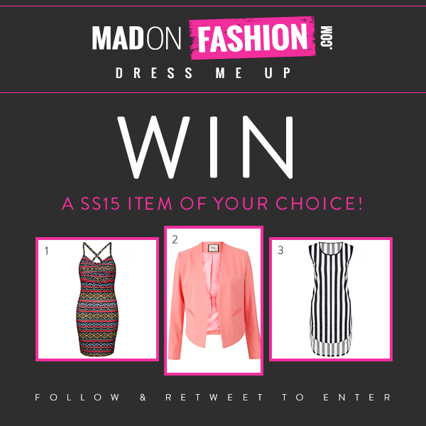 MadOnFashion's tweet photo. #win an item of your choice here at #MadOnFashion! #follow &amp; #rt to enter! #competition #giveaway http://t.co/aQSacZI0sn