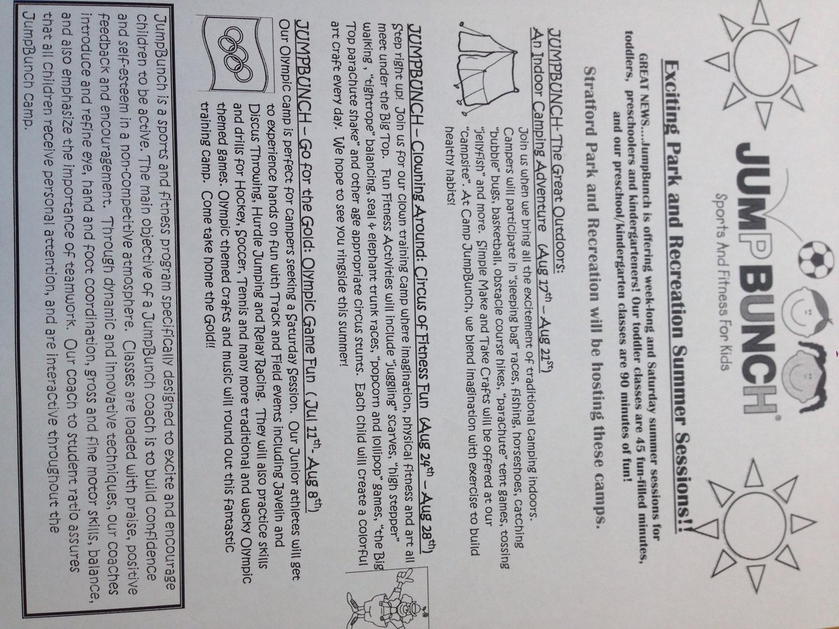 Jump Bunch Summer Classes and Programs for ages 2 and up