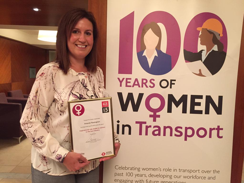 transportwm's tweet photo. Congratulations to Amanda Massingham Inspirational Role Model runner up! #LBA2015 http://t.co/9e3mIBOwlt