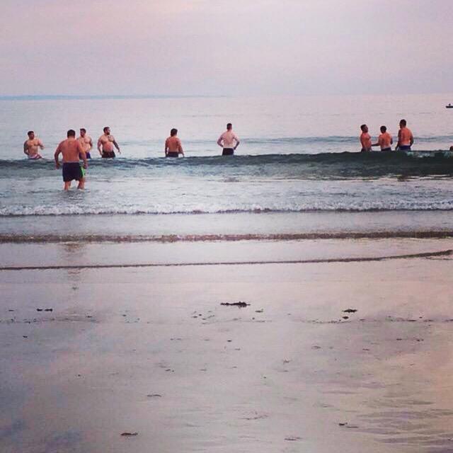 @Mumbles_RFC top training session at the beach #firstoftheseason
