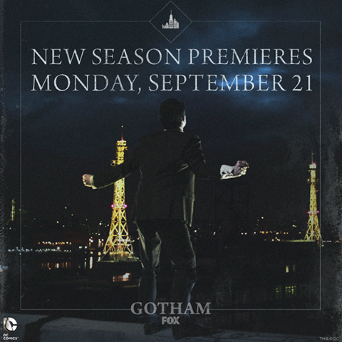 .@gotham returns for a second season on Monday 9/21! We can't wait to return to Gotham City.