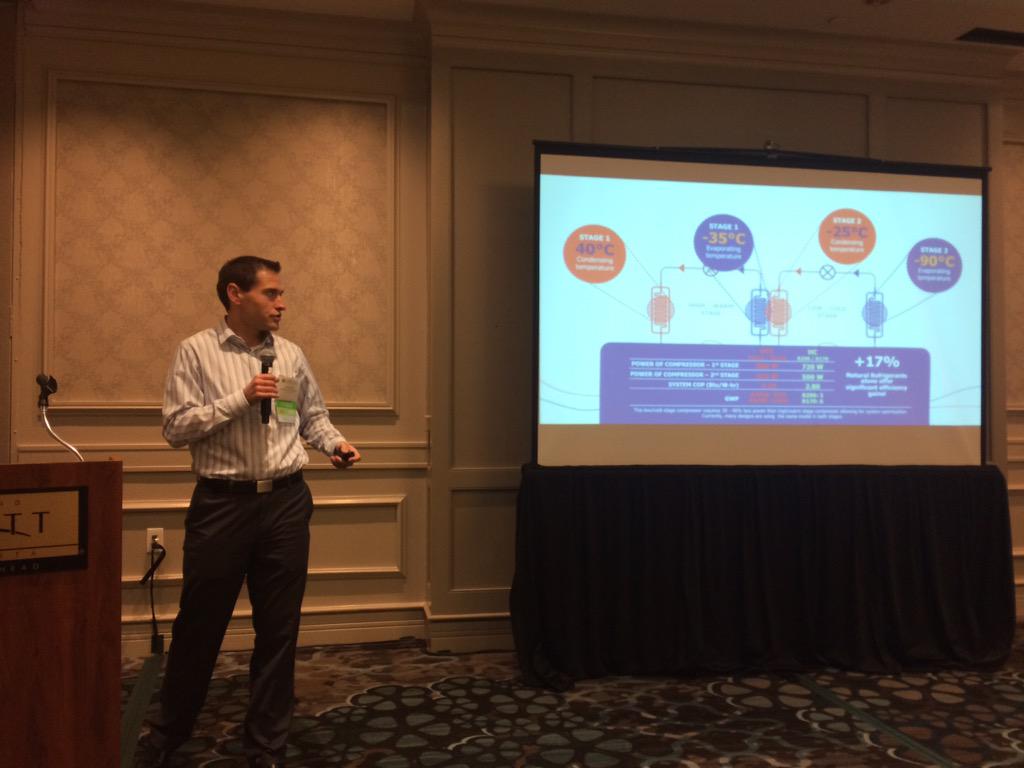 ATMOEvents's tweet image. John Prall, @embraco, presents energy savings in ultra-low temp ref applications using #hydrocarbons @hydrocarbons21
