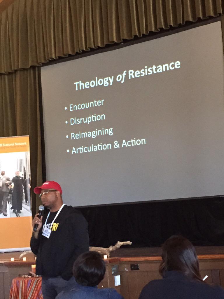PICOTraining's tweet photo. The Ferguson moment taught us just how real the dragon is. #TheologyOfResistance #asilomar2015 http://t.co/cM6jb12G0D