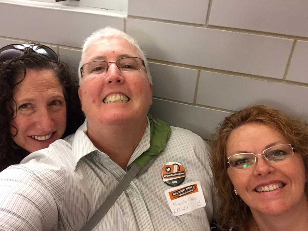 VernonTea's tweet photo. VTEA representing at the NJEA Lobby Day. Attendees spoke to Allison Littell McHose entering assembly. #FundNJPension http://t.co/Z8phAmFOAU