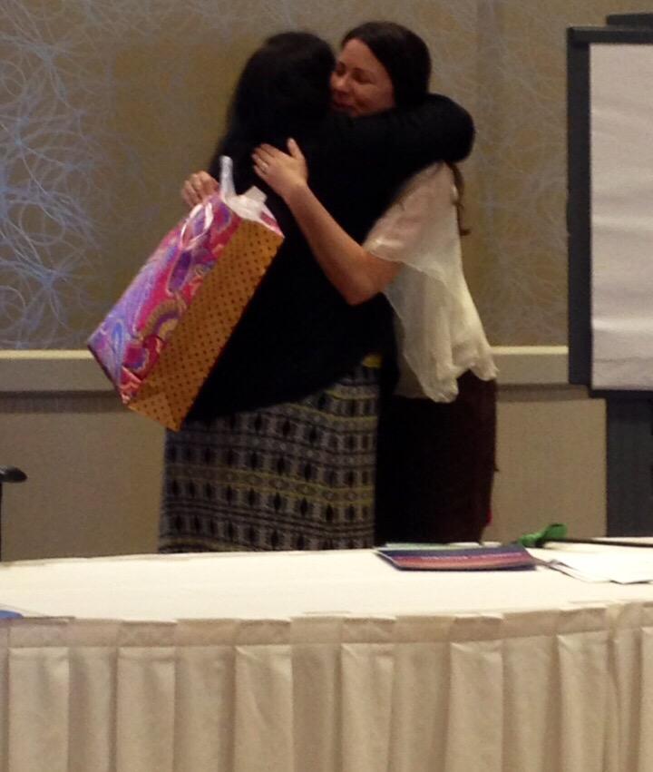 ColleenAnneDell's tweet photo. With Carol celebrating our successes on the Culture as Intervention project!  It is an honour. #CultureIsStrength http://t.co/70lUHPONu6