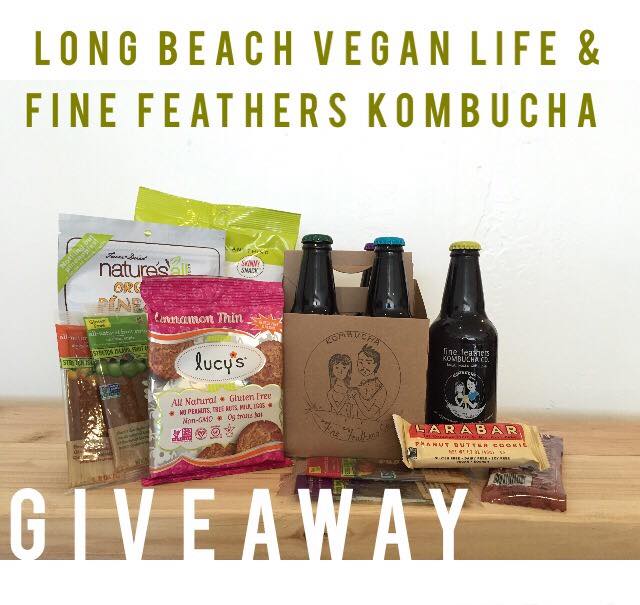 LBVeganFest's tweet photo. #giveaway WIN 4 pack of booch from @FFKombucha and this #vegan snackage!
Follow us and RT 
#lbveganlife #finefeathers http://t.co/tnQzIS7gfN
