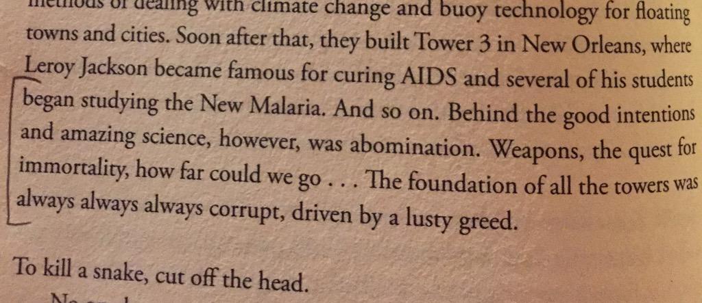 tessclark3's tweet photo. #LI423 w/ scientific research comes abomination and greed. Human nature turns good intentions corrupt #BookOfPhoenix http://t.co/LYAd0SQuse