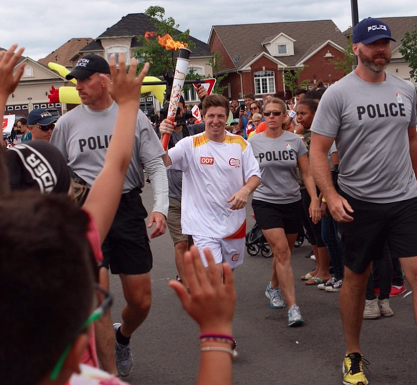 canfreestyleski's tweet photo. More great footage of @TravisGerrits lighting the #PanAmGames Torch in #Milton. Watch: http://t.co/guMVtRXXLj http://t.co/MQwVcl7hk9