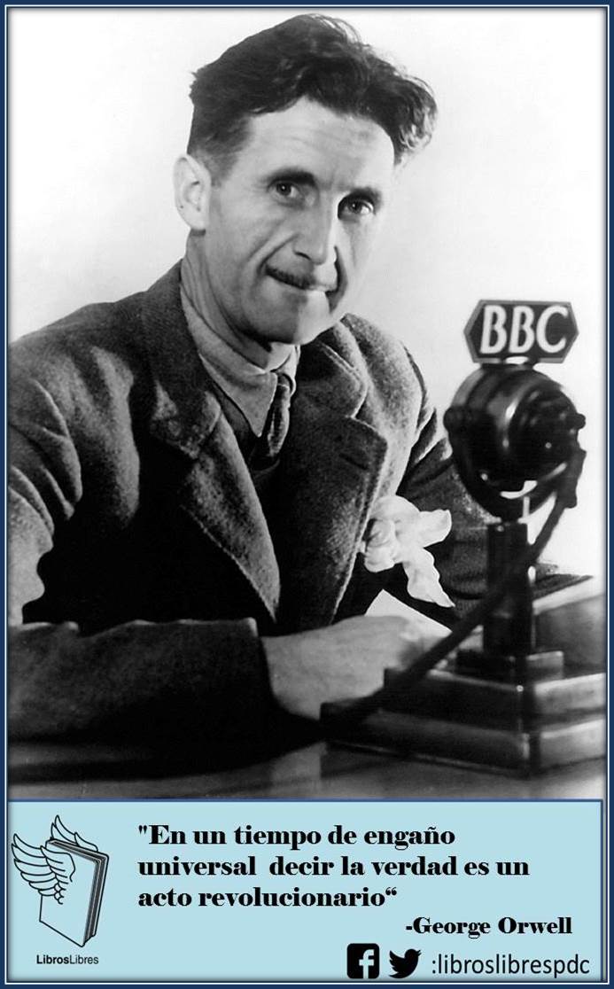 libroslibrespdc's tweet photo. En un día como hoy pero de 1903, nace #GeorgeOrwell autor de "Rebelión en la granja" y "1984". Novelas aún vigentes. http://t.co/9dcxboGiur