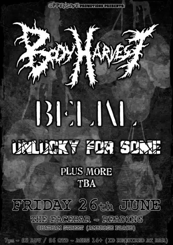 Reading tomorrow night with #bodyharvest facebook.com/events/4413544…