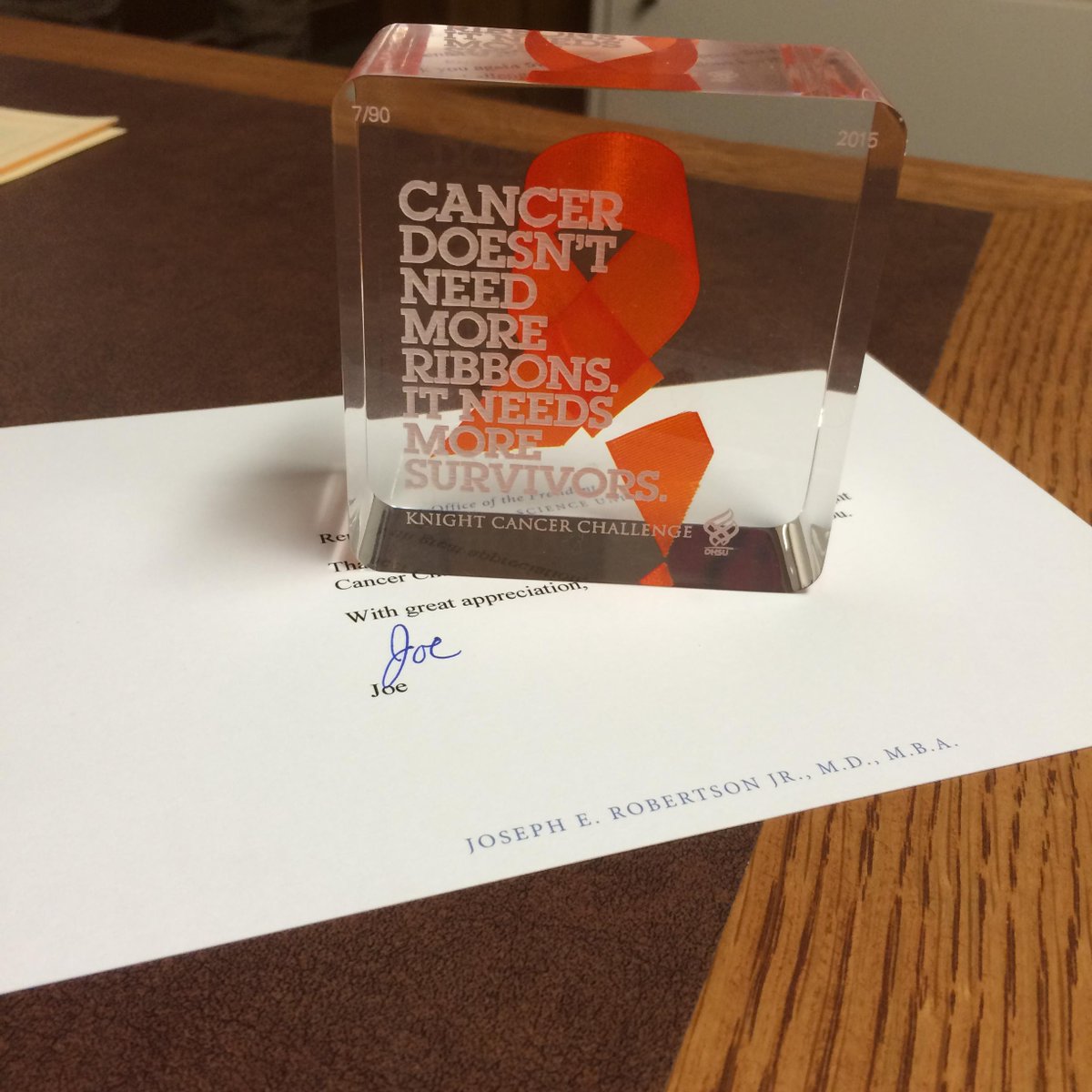 ORSecretaryRead's tweet photo. .@OHSUKnight huge congrats for meeting $1B #KnightCancerChallenge! http://t.co/R8l4SWwVxw