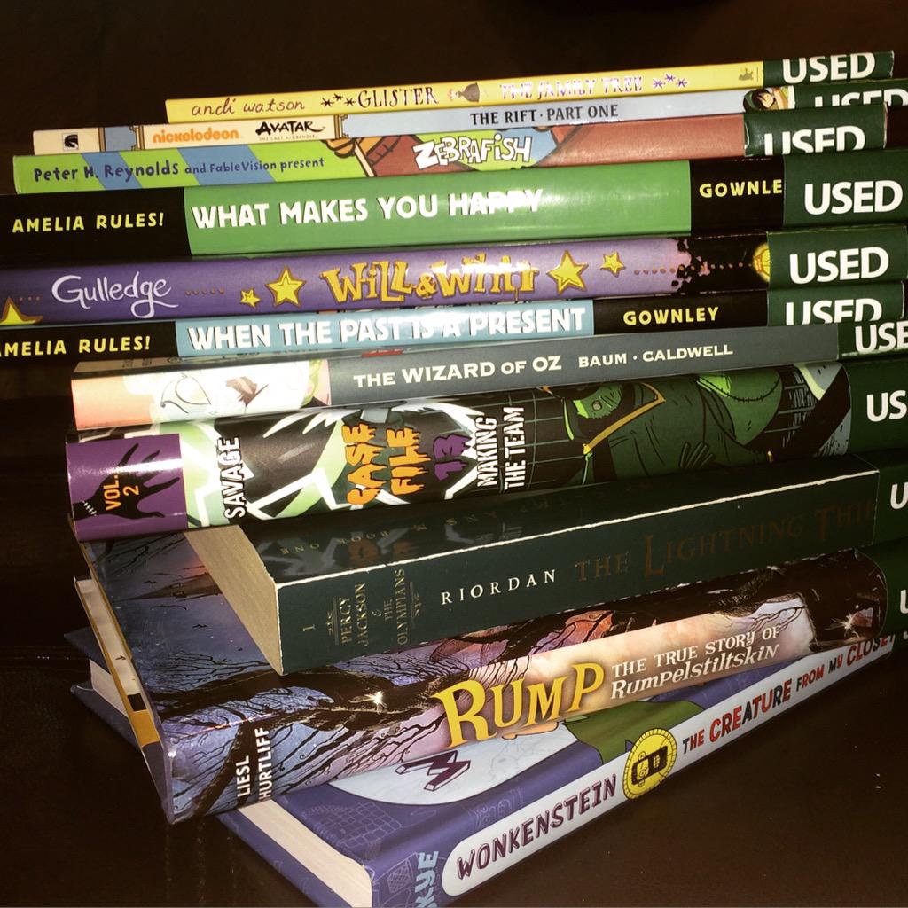 mrscahillsclass's tweet photo. I seriously can't walk away from graphic novels under $10📚#sorrynotsorry #teachersfollowteachers #thehungryteacher http://t.co/CZWdHKAZMF