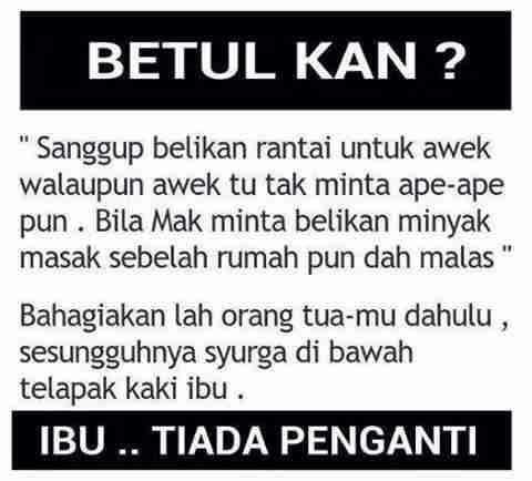 UiTMInsider's tweet photo. Ibu hanya satu di dunia. Awek boleh bertukar ganti huhu... http://t.co/Zs4wsO8JwI