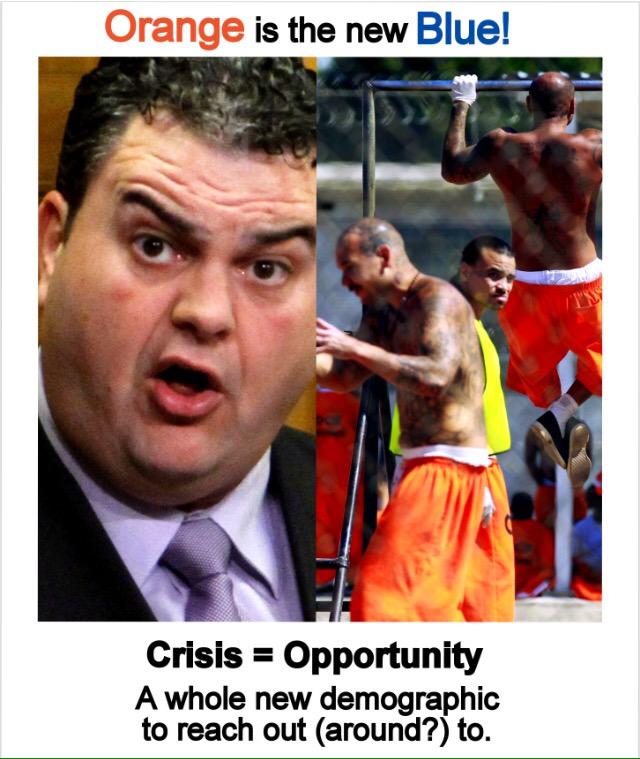 PTBObeat's tweet photo. Justice! Er, sort of... #OrangeIsTheNewBlue http://t.co/yJvExLTLdG