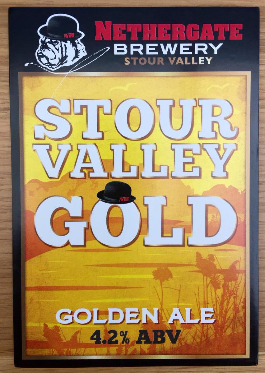 BingleyBeerFest's tweet photo. And another one hot on it's heels @NethergateBrew Stour Valley Gold 4.2% Fruity, full flavoured, delicious! #bingley http://t.co/Z7Inu2vEuW