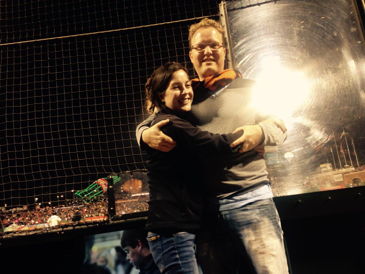 laralwallace's tweet photo. Giants game first row behind home plate http://t.co/a3IVxvoMtU