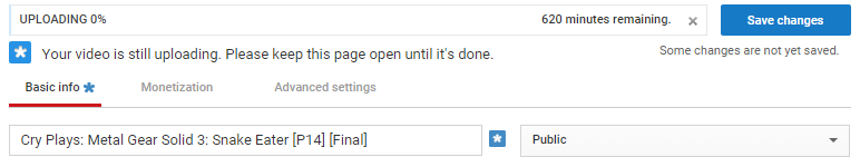 CryWasTaken's tweet photo. So I wake up to fulfill the hype of uploading the final only to find YouTube servers sucking the big one again. :| http://t.co/1wm0N04V0s