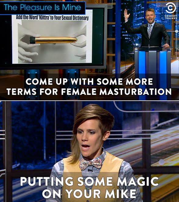 midnight's tweet photo. Our comics came up with new words for female masturbation a la @channingtatum. Watch here. http://t.co/nfWTKcjVaJ http://t.co/tG0hEFPggD