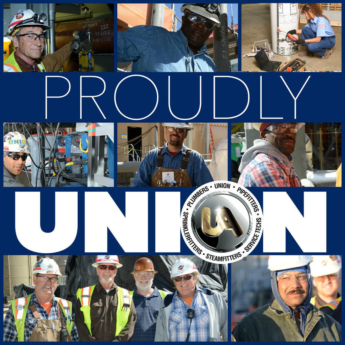 UAPipeTrades's tweet image. Proudly union. Proudly UA! #uaproud #1u #pipetrades #plumber #pipefitter #sprinklerfitter #welder #hvac #unionproud