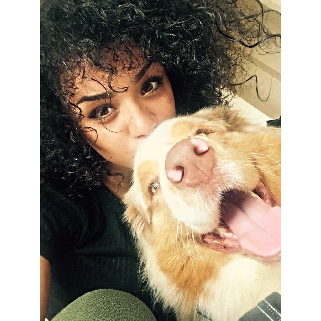 Kisses with my bae Dexter 😚🐶 ... Looking forward to the gig in Glasgow on Saturday ☺️💥 Shereen x