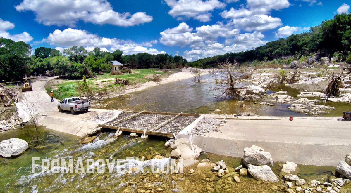FromAboveTX's tweet photo. .@HaysCountygov expects the Valley View Road low-water Crossing to reopen on Monday. http://t.co/z6CpHrIaCp