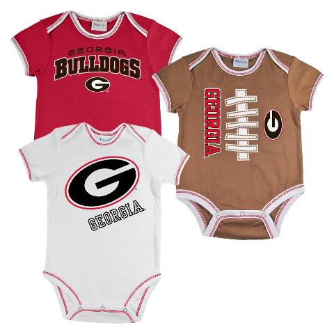 #GeorgiaBulldogs newborn boys 3pk body suit. bit.ly/1KdlOQf