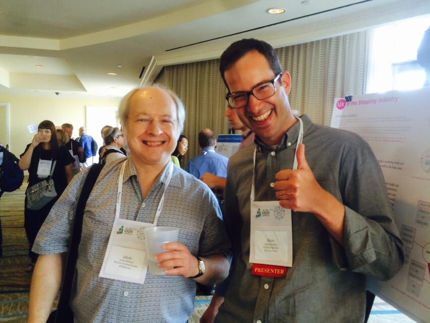 hanscomtet's tweet photo. UX in the shipping industry with Jakob Nielsen. So cool. #uxpa2015 http://t.co/vgKf7bPiXO