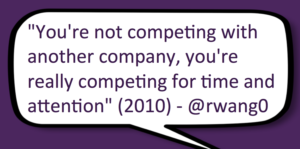 rwang0's tweet photo. MyPOV: in customer experience, the digital model is about competing for time and attention. #6Trends #custexp http://t.co/Zeh0MY8TfP