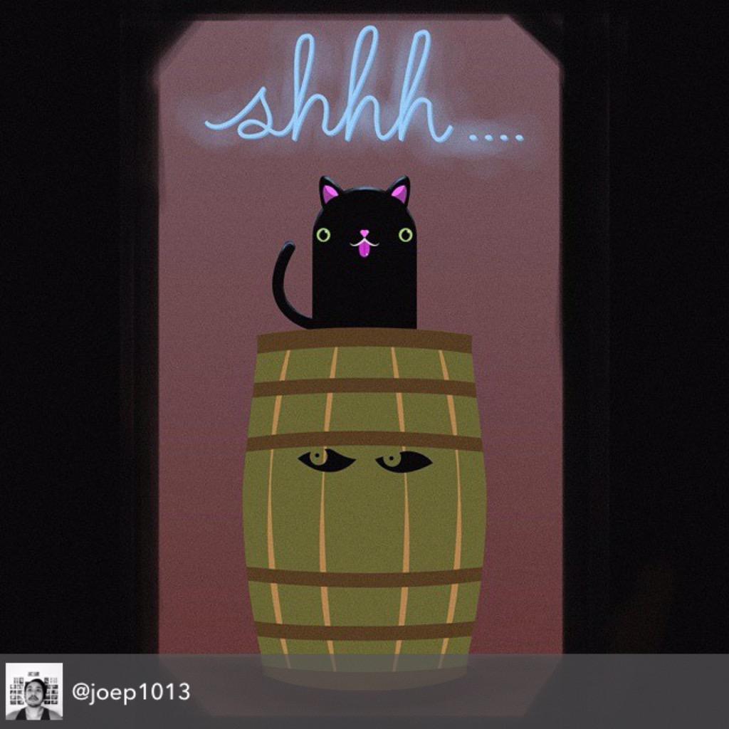 CatsOnTap's tweet photo. Illustration of #brewkitty at @SpeakeasyBeer. #beercat and #catsoncask. 😸 http://t.co/p5sGwUFrDk
