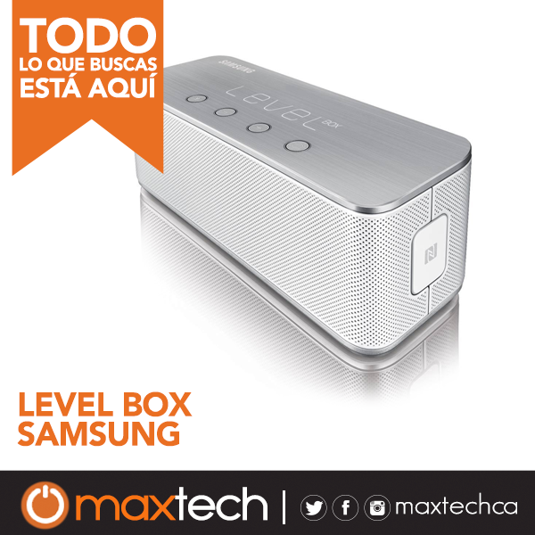 maxtechca's tweet image. Tu música a donde sea que vayas con #LevelBox de #Samsung disponible en nuestra tienda #Maxtech
