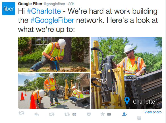 Google Fiber constructing new networks.