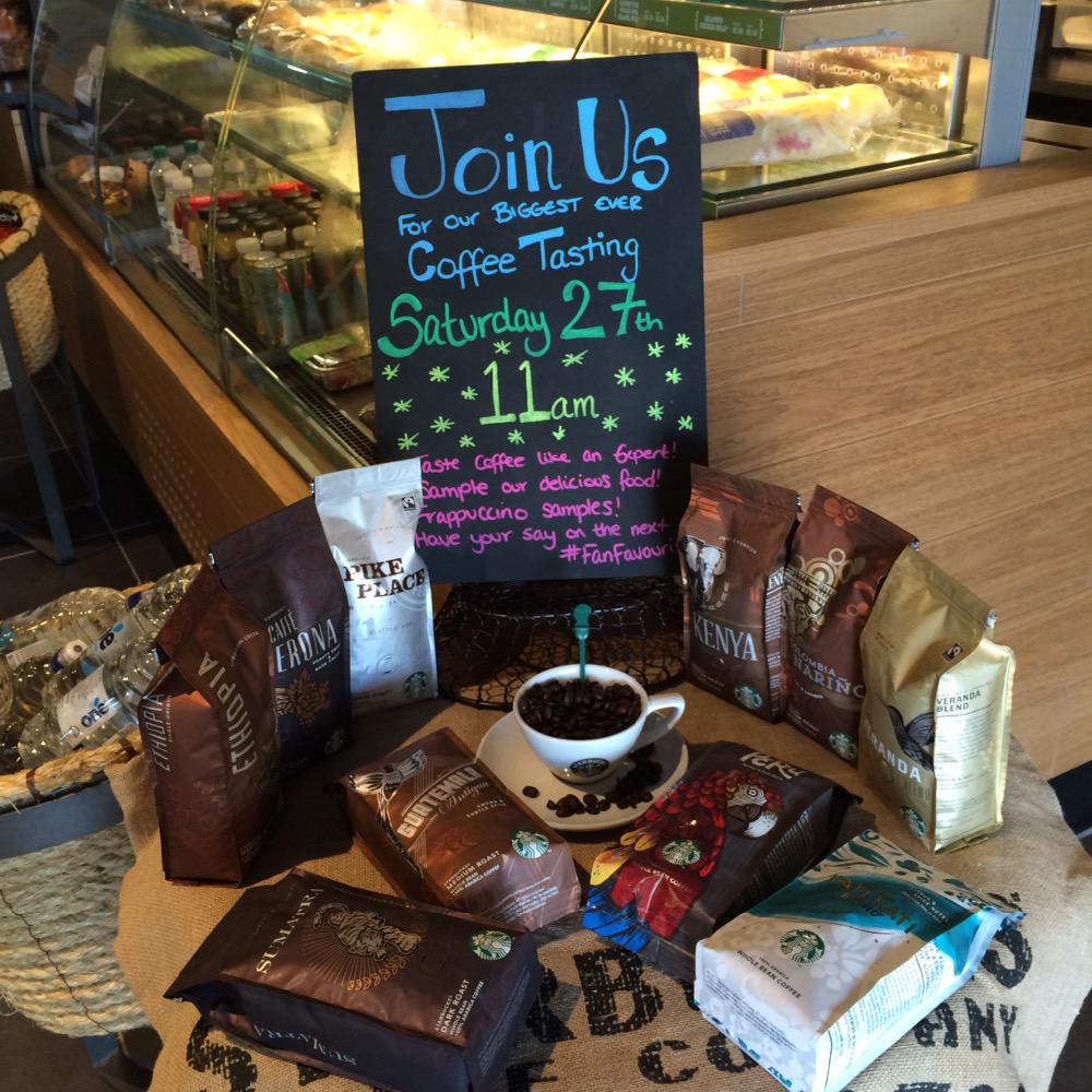 sbuxsalisbury's tweet photo. Come down at 11am for a mega coffee tasting at Starbucks Southampton road. #coffeejourney http://t.co/EyC1goDWhG